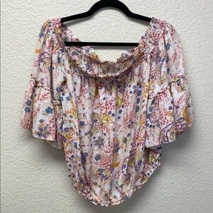 Free People Floral Off-Shoulder Blouse - Multicolor